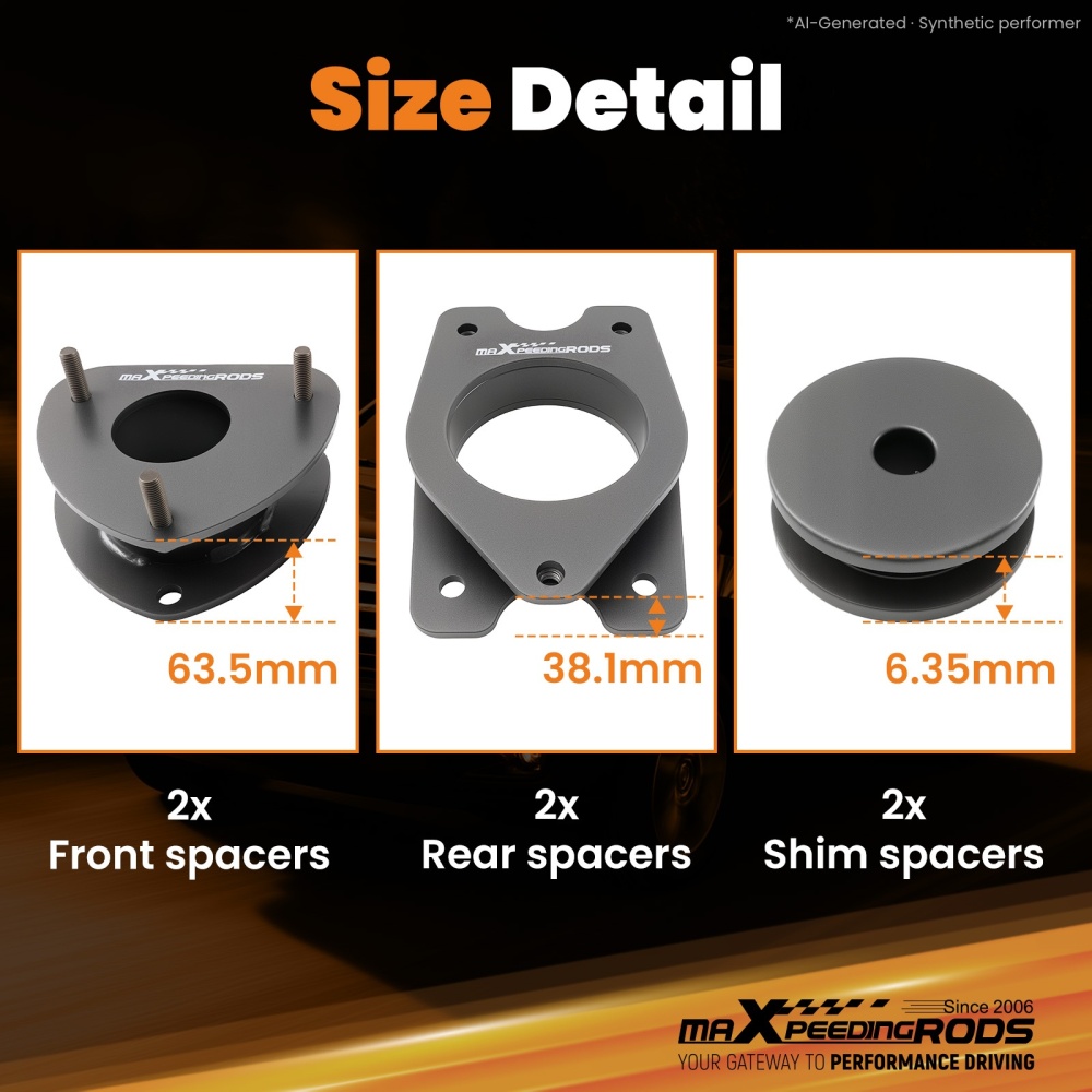  3 inch lift kit compatible for Honda Ridgeline 2006-2014 with Hardware
