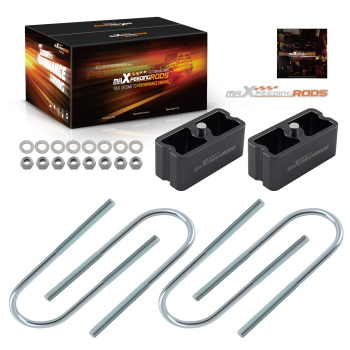 2 Rear Lowering Block compatible for Chevrolet S10 1982-2003 Aluminum Anodized Kit