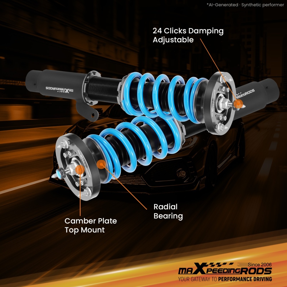 Compatible for BMW 3 Series E46 328Ci 2000 T6 Upgrade Lowering Coilovers maXpeedingrods