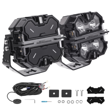 Ampoules LED carrées 212 W blanc ambre For UTV, marine, tout-terrain, 4x4, IP68