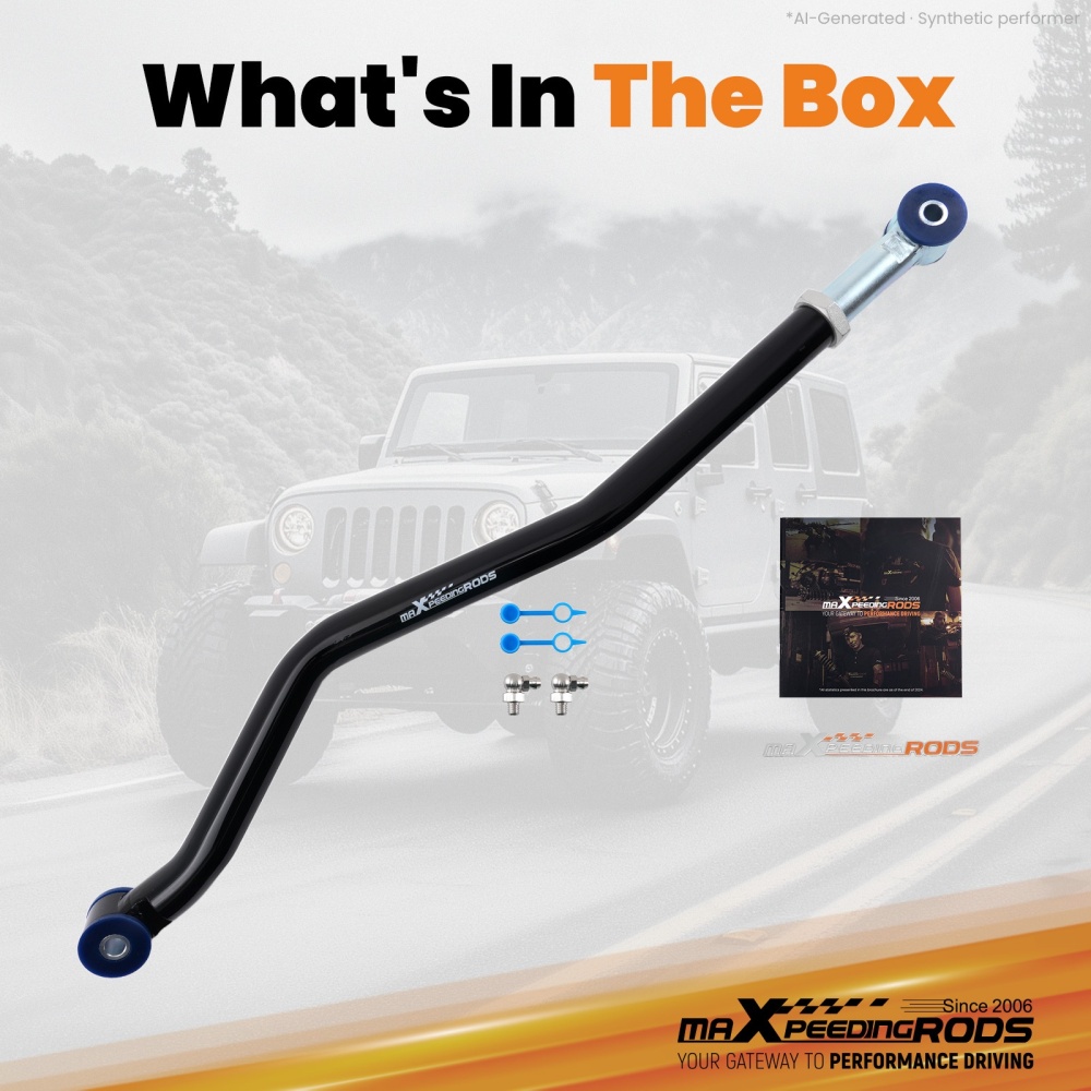 Suspension Lift Kit Front Adjustable Track Bar 0-6 compatible for Jeep Wrangler JK 2007-18