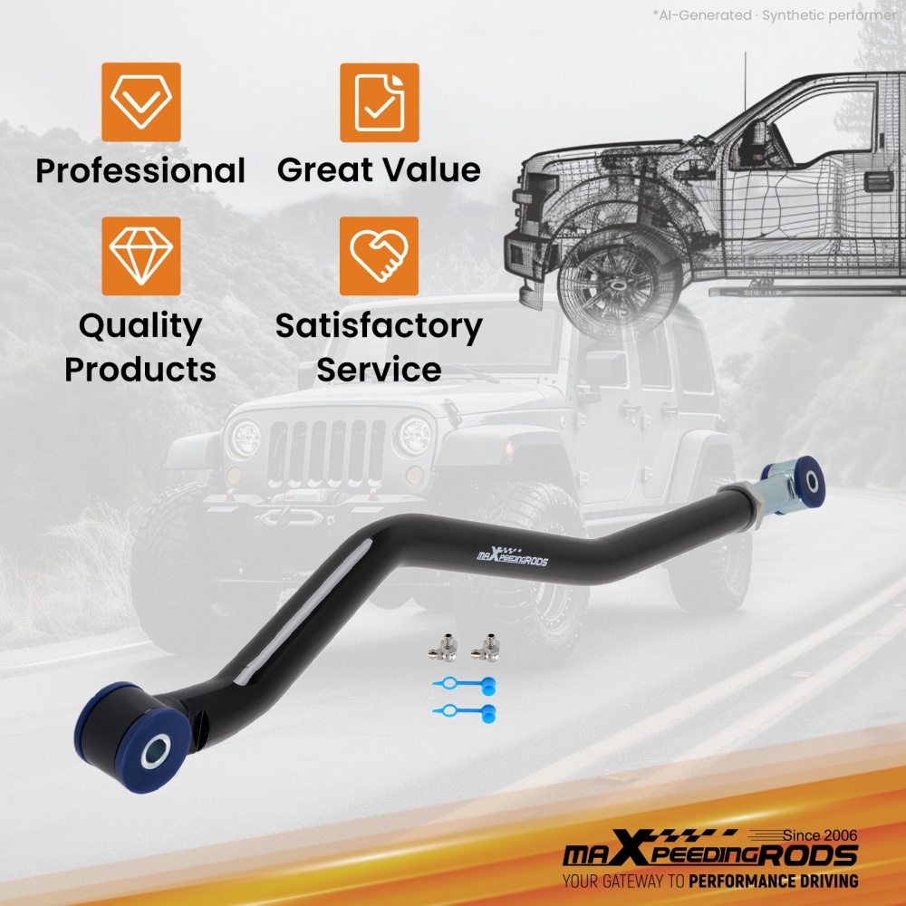 Suspension Lift Kit Front Adjustable Track Bar 0-6 compatible for Jeep Wrangler JK 2007-18