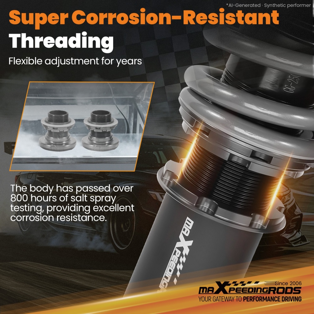 Compatible for Honda CR-X del Sol 1992-1995 T7 Upgrade Coilovers maXpeedingrods