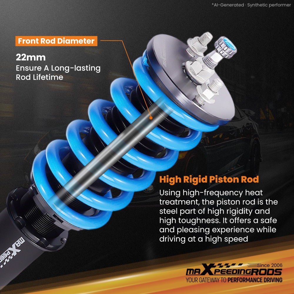 Compatible for Honda Civic 1988-2000 Rear Fork Type T6 Upgrade Lowering Coilovers maXpeedingrods