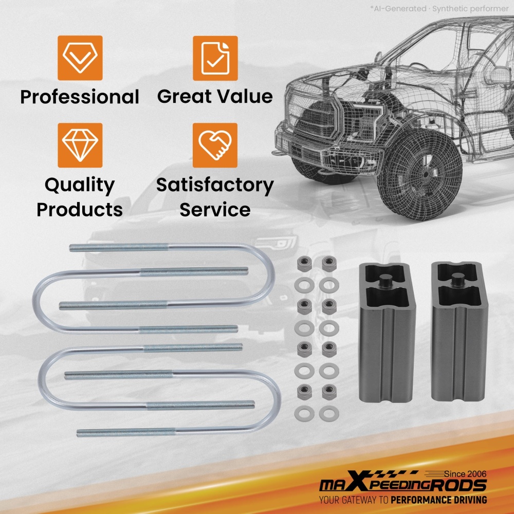 4” Drop Lowering Blocks Kit EXTRUDED BLOCKS
