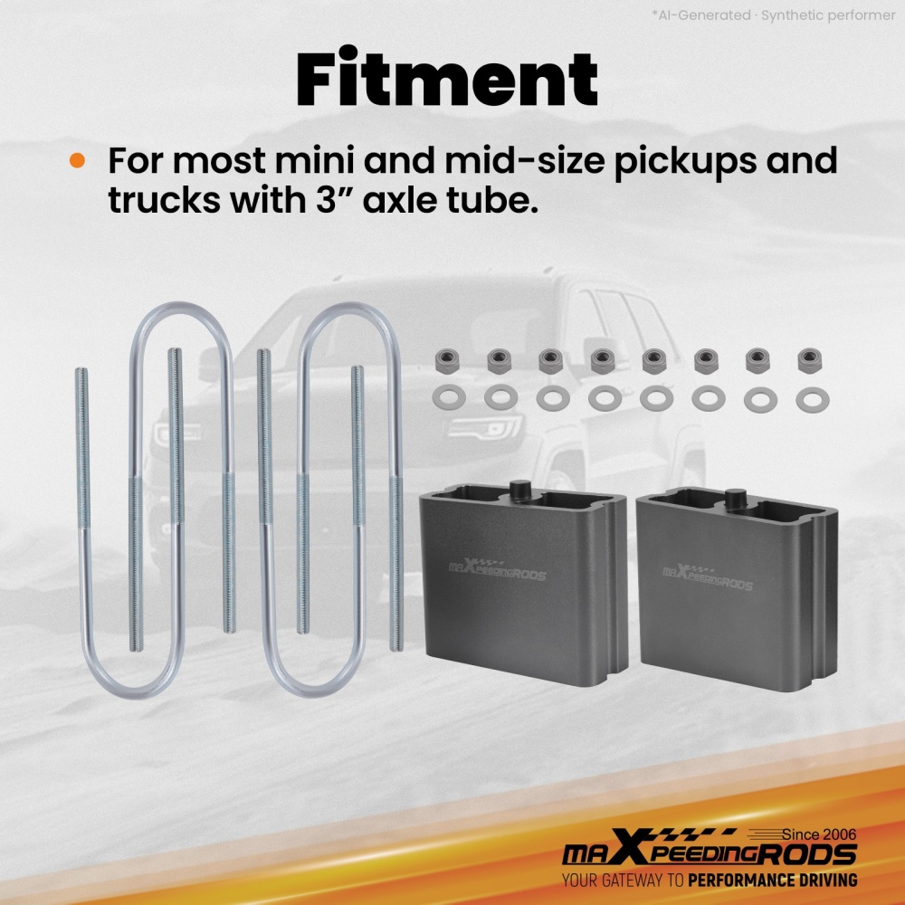 4” Drop Lowering Blocks Kit EXTRUDED BLOCKS