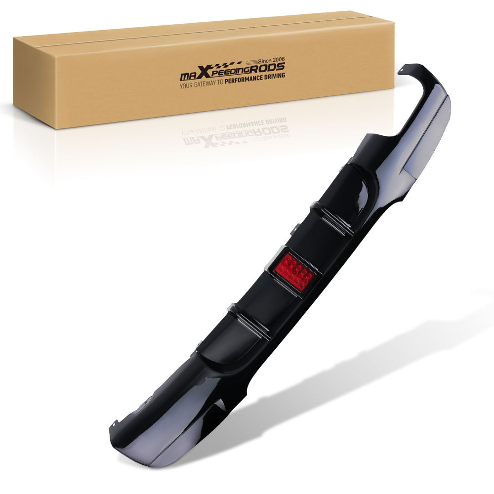 LED Rear Diffuser Lip Splitter Valance compatible for Bmw 3 Series E90 E91 M Sport 2005-12