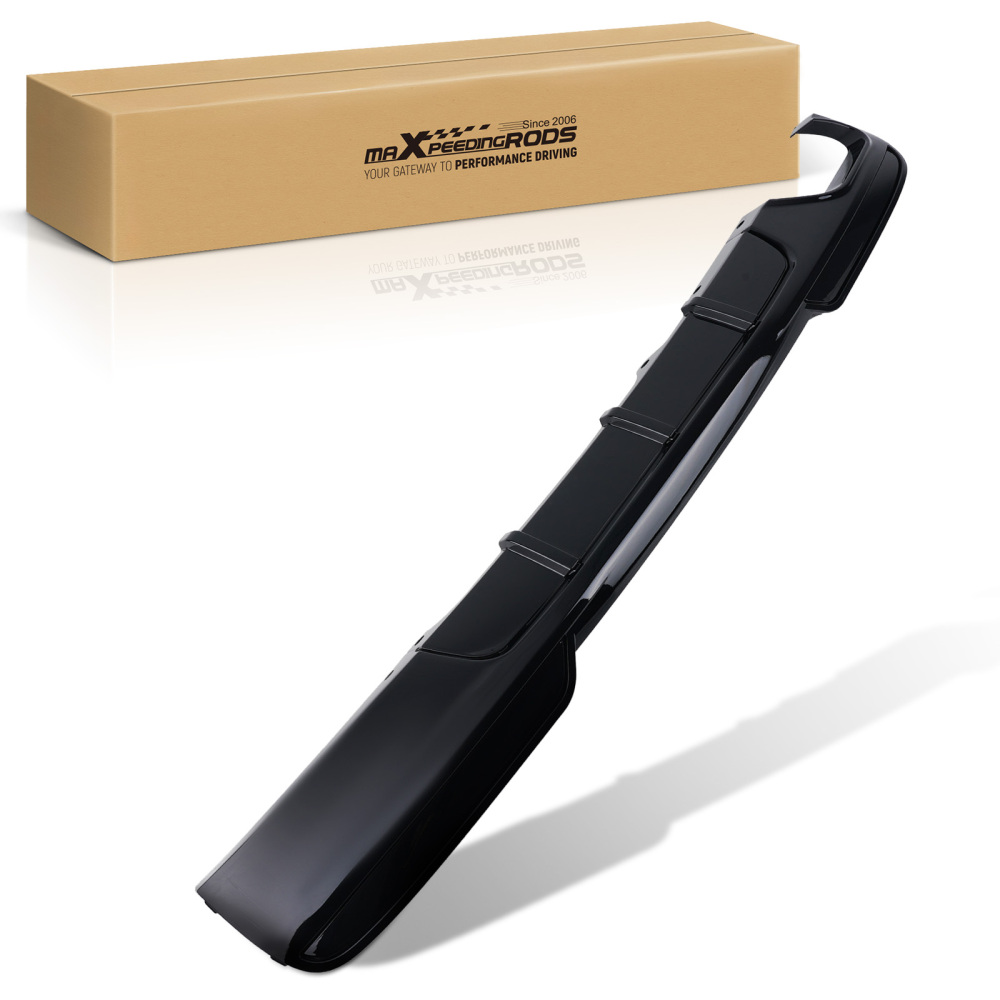 Rear Diffuser Splitter Twin Gloss Black compatible for BMW 5 Series F10 F11 M Sport