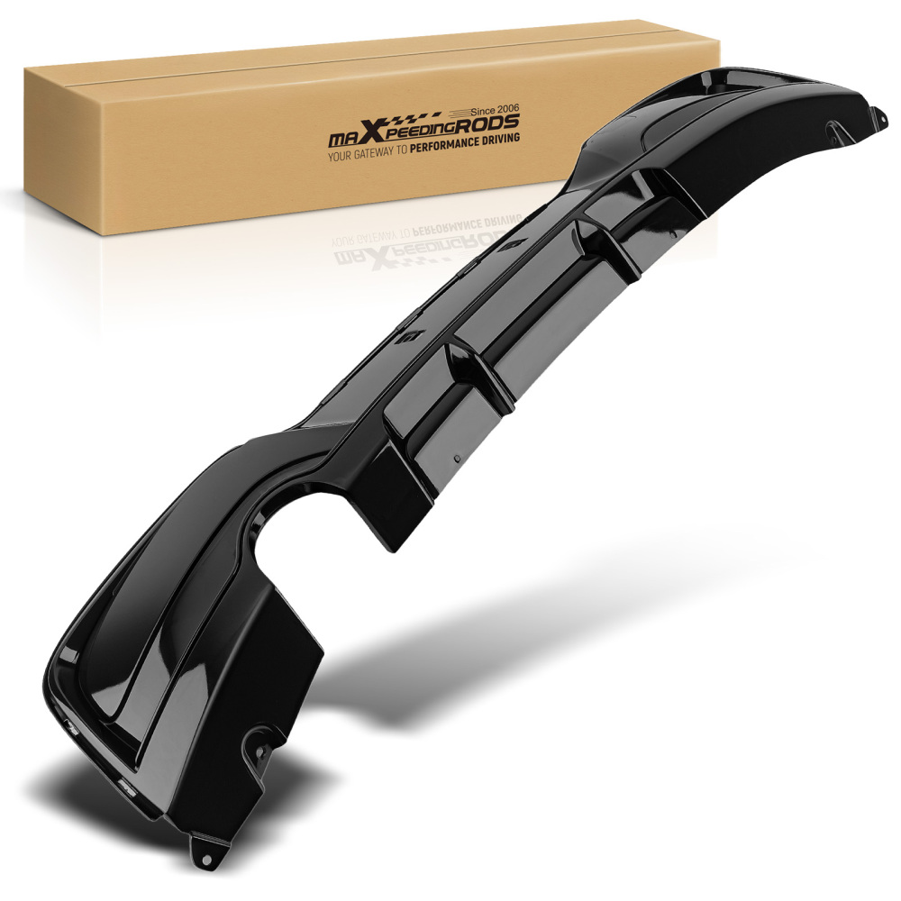 Rear Diffuser Dual Exhaust compatible for BMW 1 Series F20 F21 PRE-LCI M Sport Gloss Black