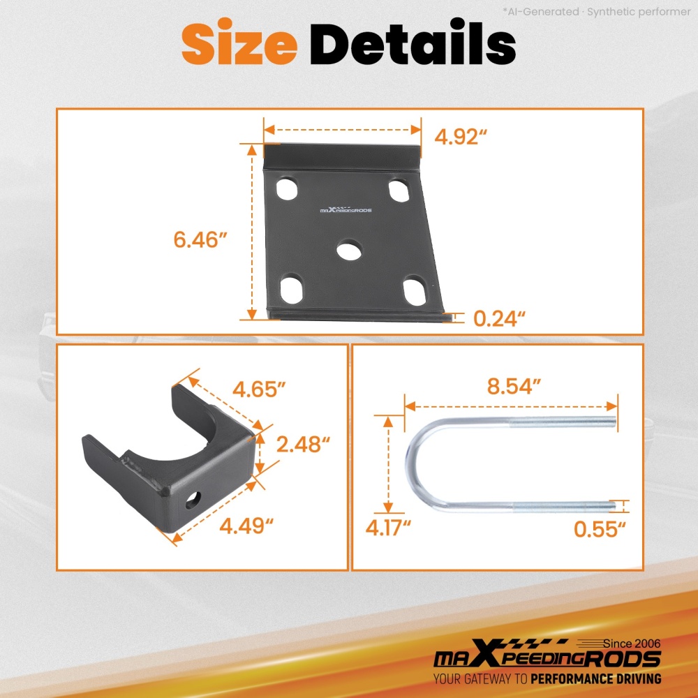 6 Rear Drop Flip Kit w/ U-Bolts BumpstopsHardware compatible for GMC C-1500 1988-1998