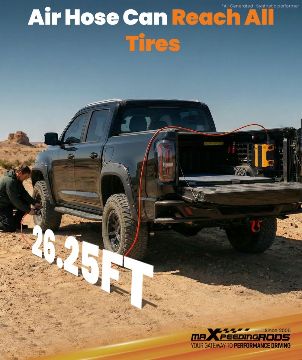 maXpeedingrods Off-Road Air Compressor Tire Inflation Kit with Digital Tire Inflator – High-Performance 4x4 Portable Air System