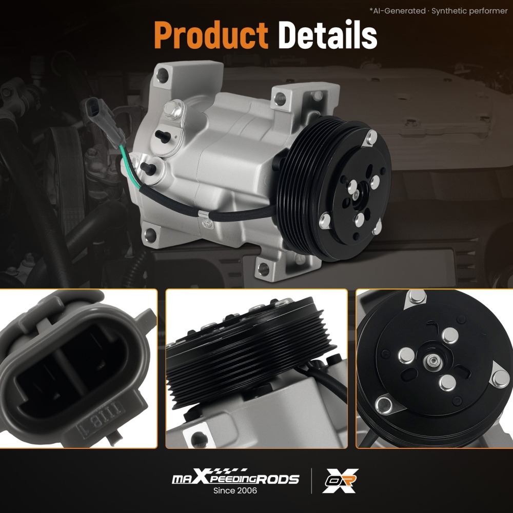 Compatible for AC Compressor compatible for Cadillac DeVille Seville 4.6L V8 2000-2005 CO28000C 10S17F