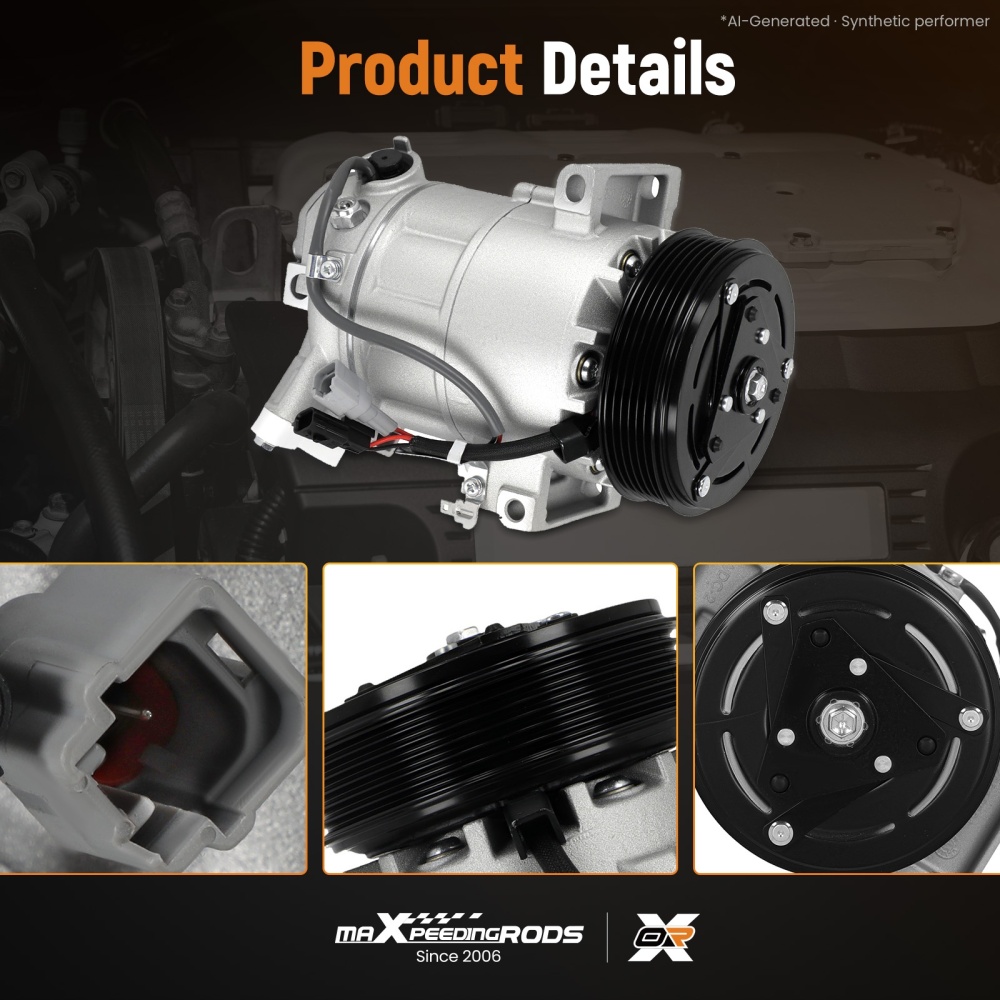 A/C Compressor W/ Clutch CO29072C compatible for Nissan Tsuru Sentra L4 1.6L 1.8L 2013-2019
