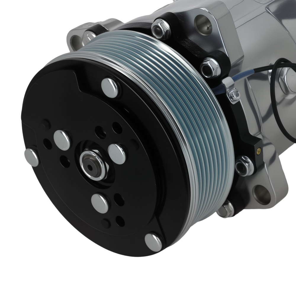 A/C Air Conditioning Compressor For Sanden 508 Serpentine Belt Sliver HC5004C