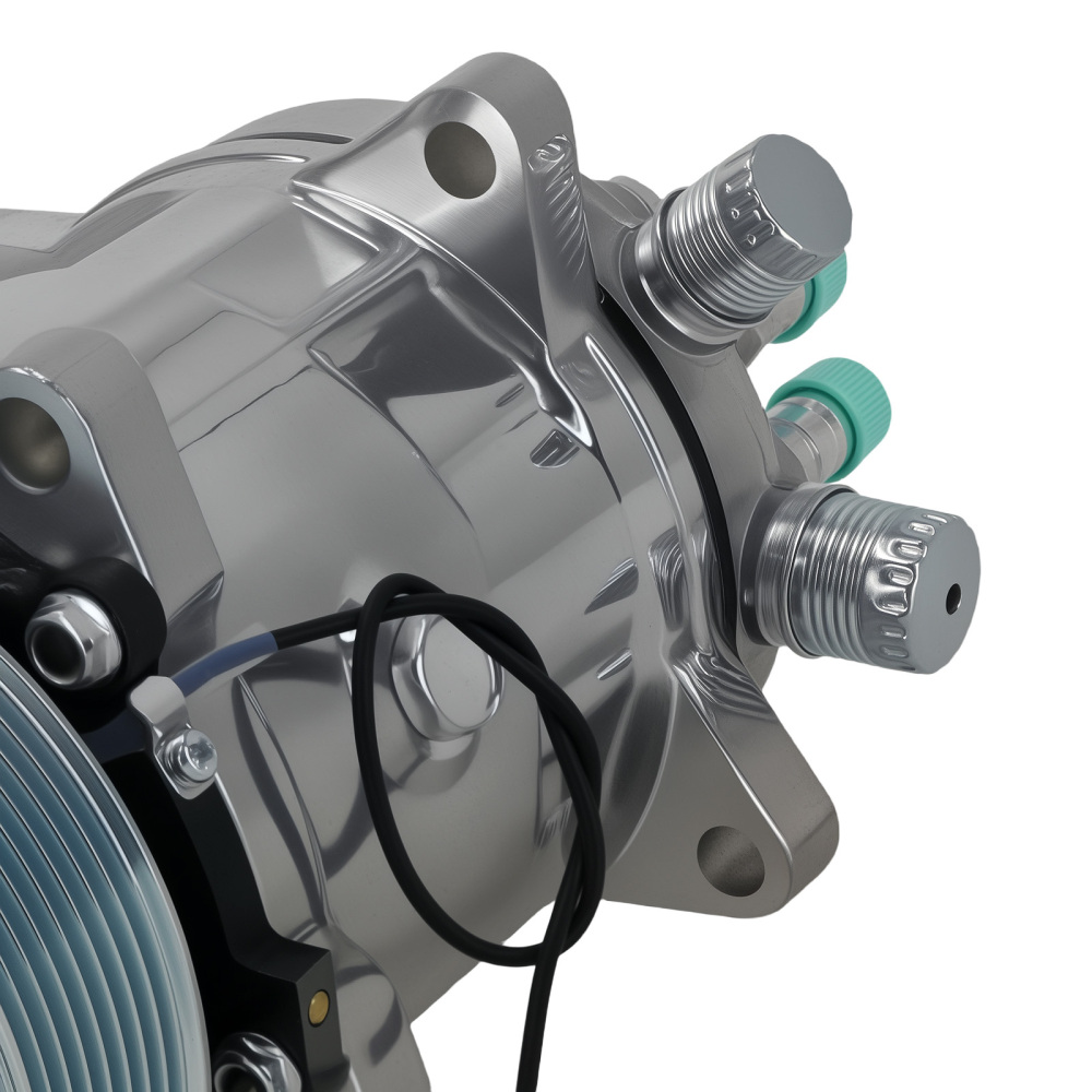 A/C Air Conditioning Compressor For Sanden 508 Serpentine Belt Sliver HC5004C
