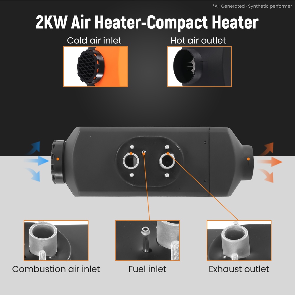 12V2000W Diesel Air Heater LCD Control For Cars Truck Van SUV