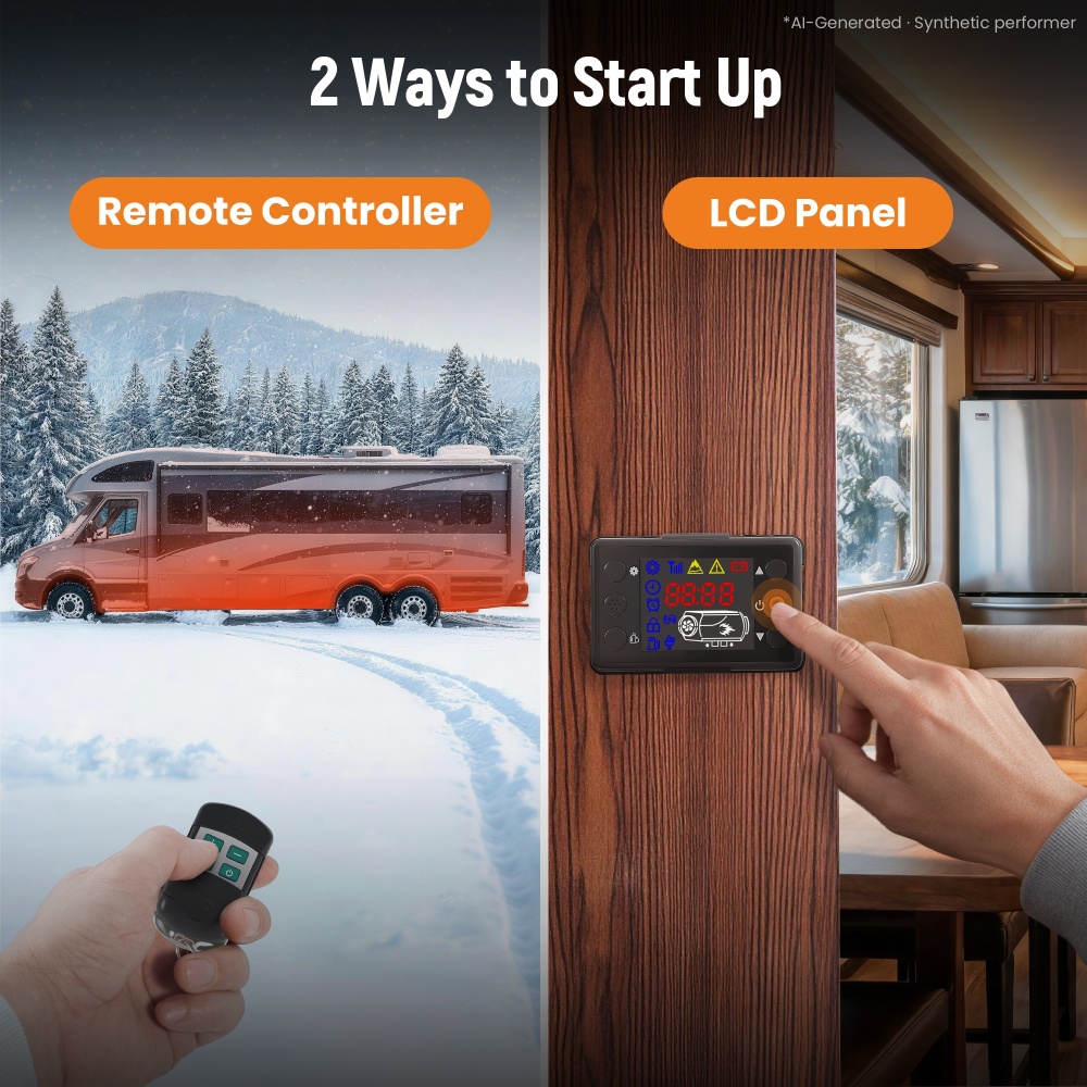 12V2000W Diesel Air Heater LCD Control For Cars Truck Van SUV