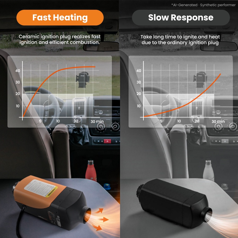 12V2000W Diesel Air Heater LCD Control For Cars Truck Van SUV