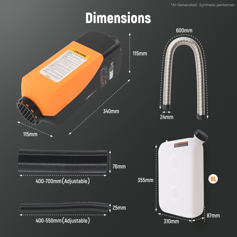 12V2000W Diesel Air Heater LCD Control For Cars Truck Van SUV
