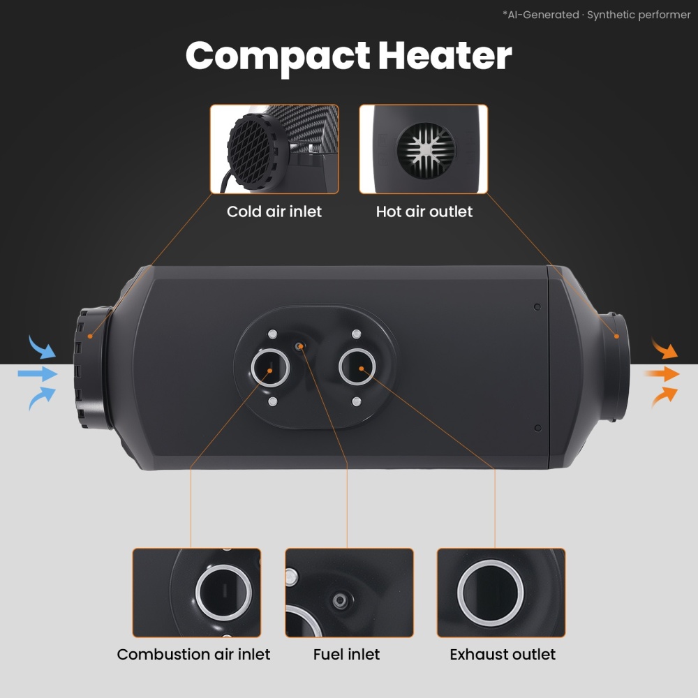 Air Diesel Heater LCD Remote 8KW 12V/24V For Boat Motorhomes campervans SUV