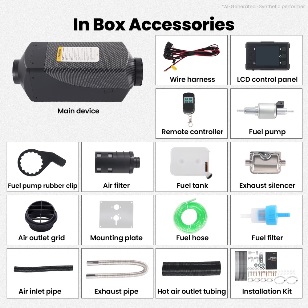 Air Diesel Heater LCD Remote 8KW 12V/24V For Boat Motorhomes campervans SUV