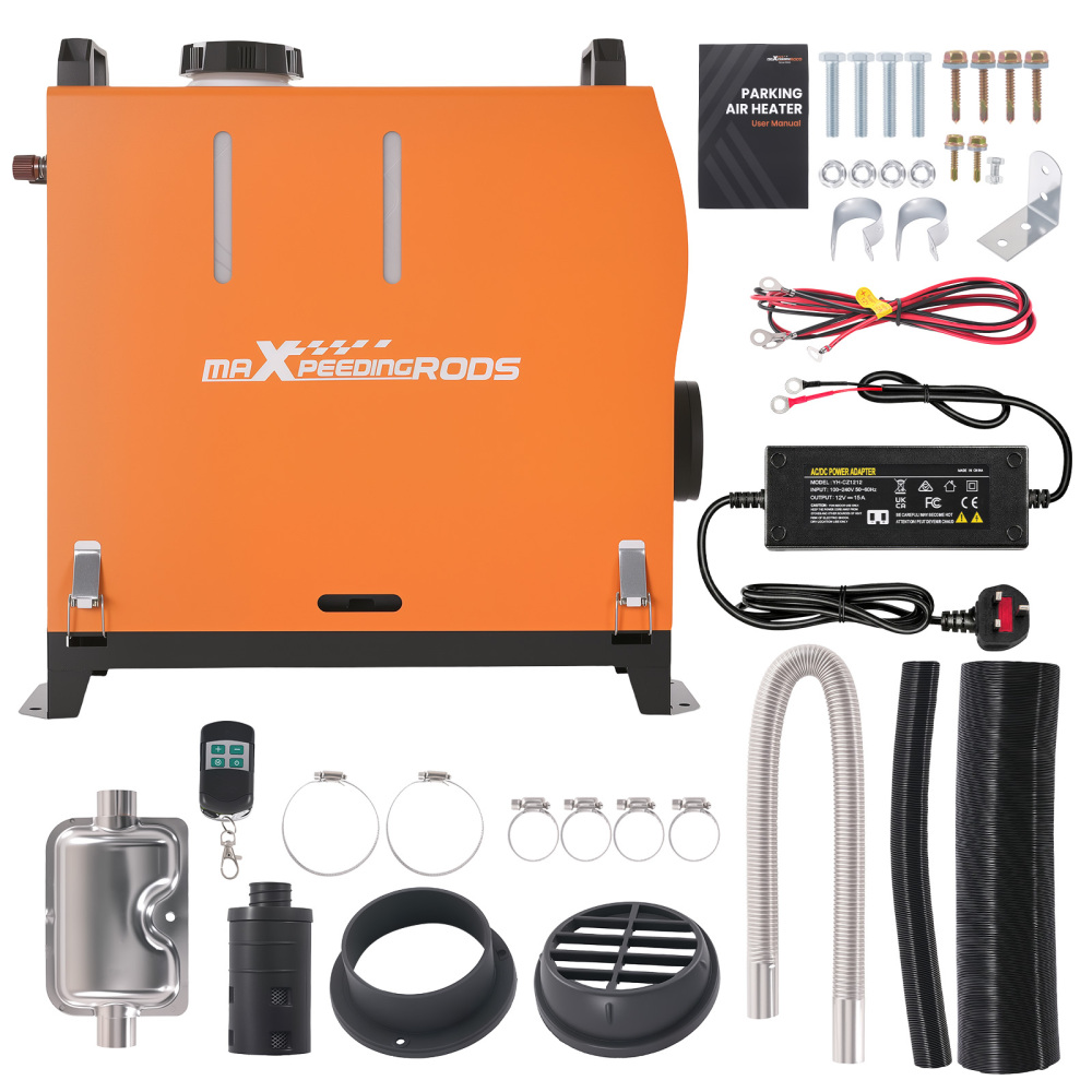 24V 8KW Diesel Air Heater LCD Control +Adapter For Truck Boat Motorhome SUV Boat
