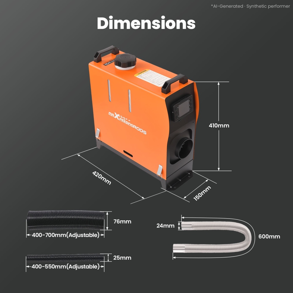 12V/24V Air Diesel Heater 8KW 4Holes All in One LCD W/Adpter for RV Trailer Bus
