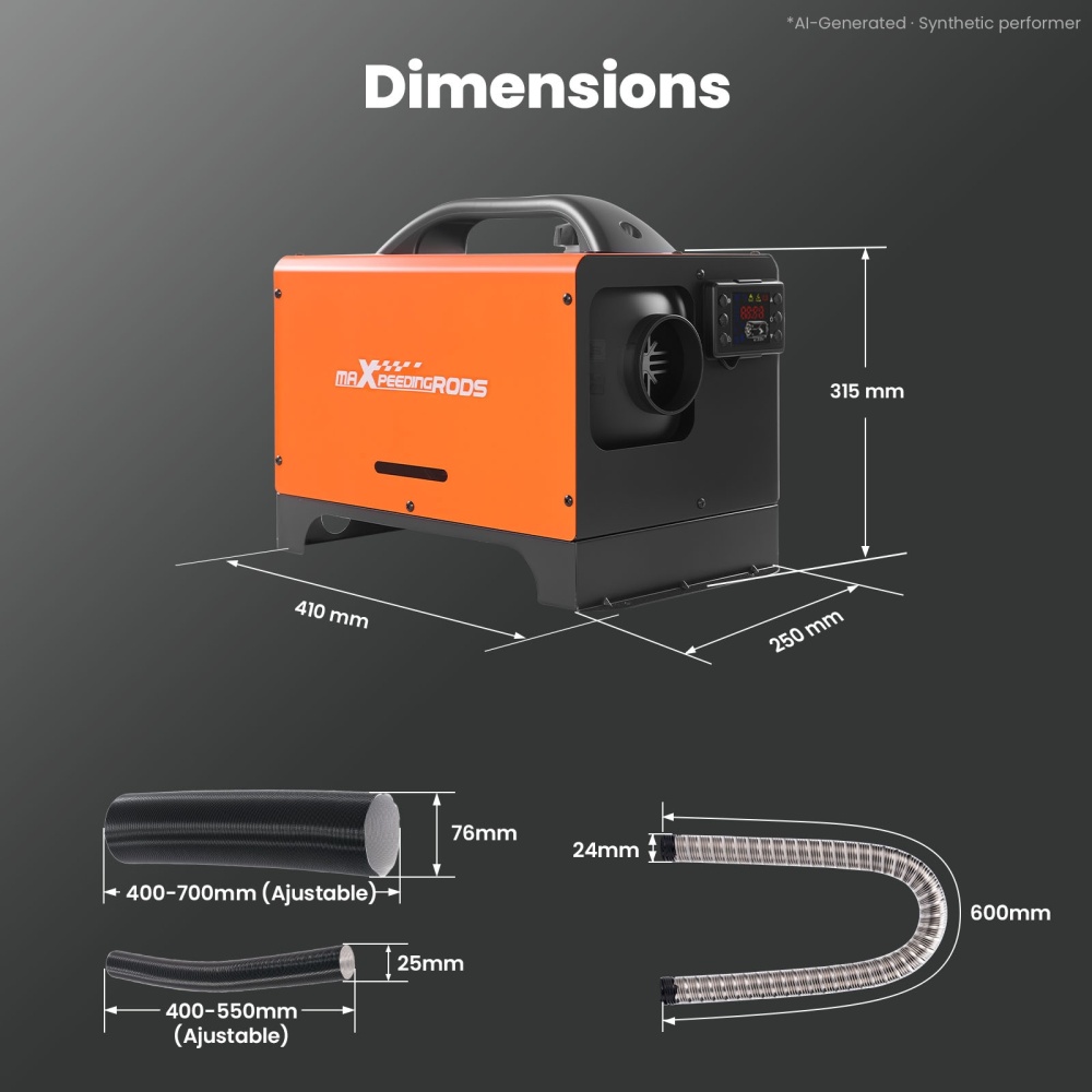8KW Diesel Air Heater 12/24V/110-240 W/Adapter All in One for RV Truck Van