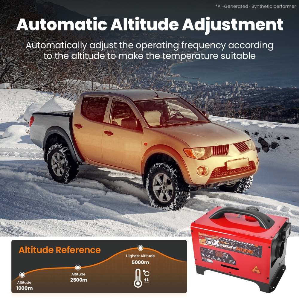 8000W 12/24V Portable Diesel Heater compatible for Smart Control for Camping Log Cabin Home