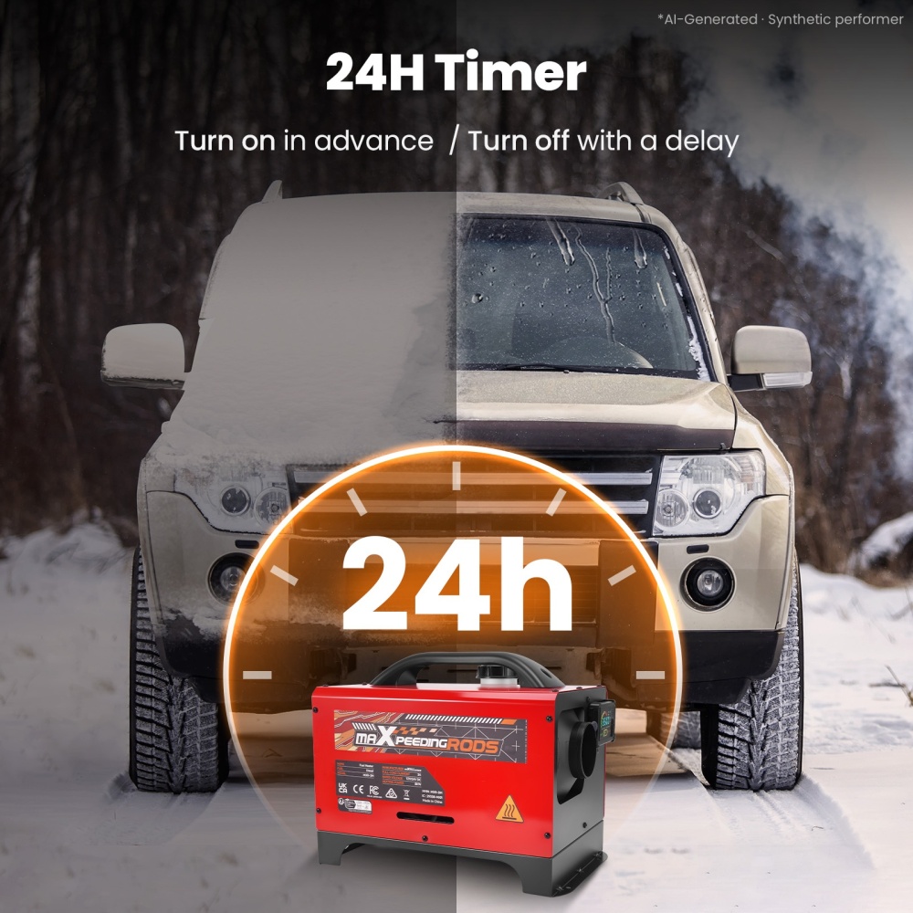 8000W 12/24V Portable Diesel Heater compatible for Smart Control for Camping Log Cabin Home