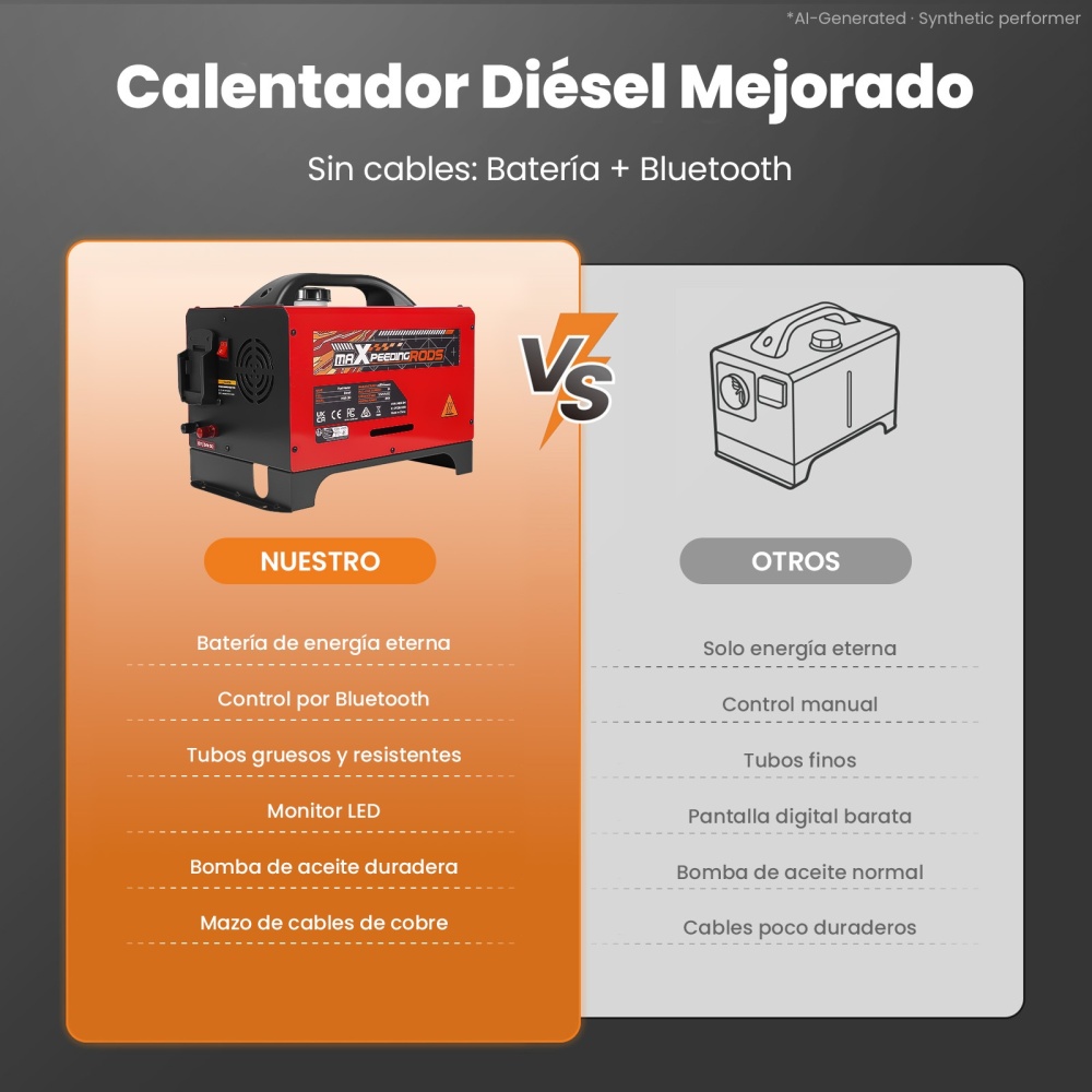 Calentador de Aire Diesel 8KW for Camiones Furgonetas Autocaravanas LCD APP
