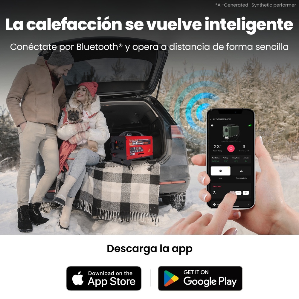 Calentador de Aire Diesel 8KW for Camiones Furgonetas Autocaravanas LCD APP