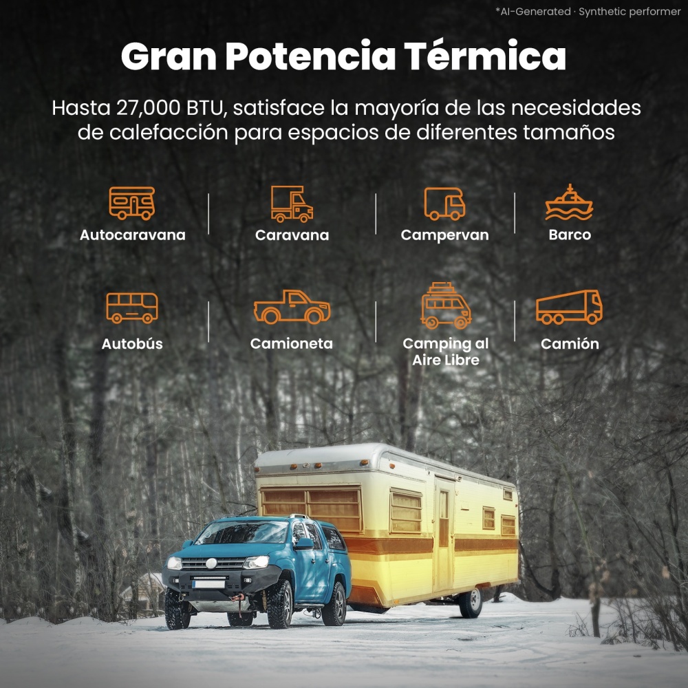 Calentador de Aire Diesel 8KW for Camiones Furgonetas Autocaravanas LCD APP