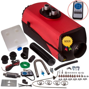 12V 5KW Calentador de aire diesel 10L Silenciador de tanque Fliter T-Piece Motor de interruptor digital