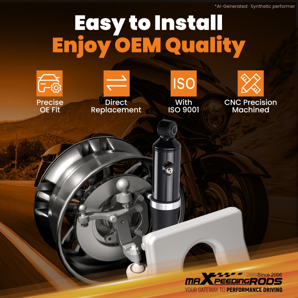 Smooth Air Suspension Rear Ride Kit compatible for Harley Touring Road King Street Glide