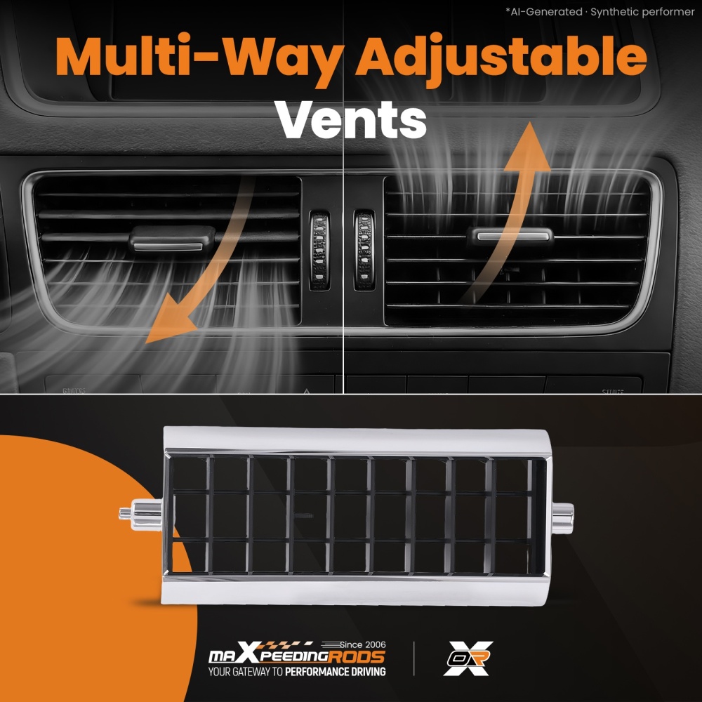 4Pcs A/C compatible for Vent Plate compatible for Chevy GMC Truck 1973-1980 3979751 Black ABS PC