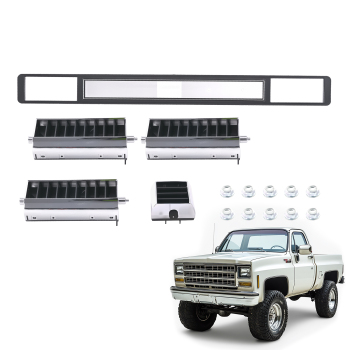 Compatible for AC Vent Plate Set compatible for Chevy GMC Truck 1973-1980 14014536 Chrome ABS PC