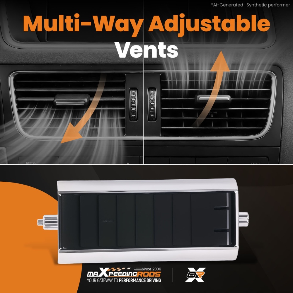 4PCS A/C Air compatible for Vent Compatible for Chevy GMC Truck 1981-1987 14014536 Black Chrome