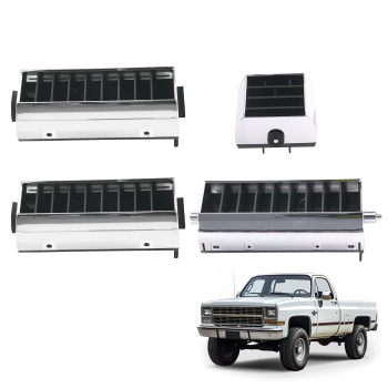 4PCS A/C Air compatible for Vent Compatible for Chevy GMC Truck 1981-1987 14014536 Black Chrome