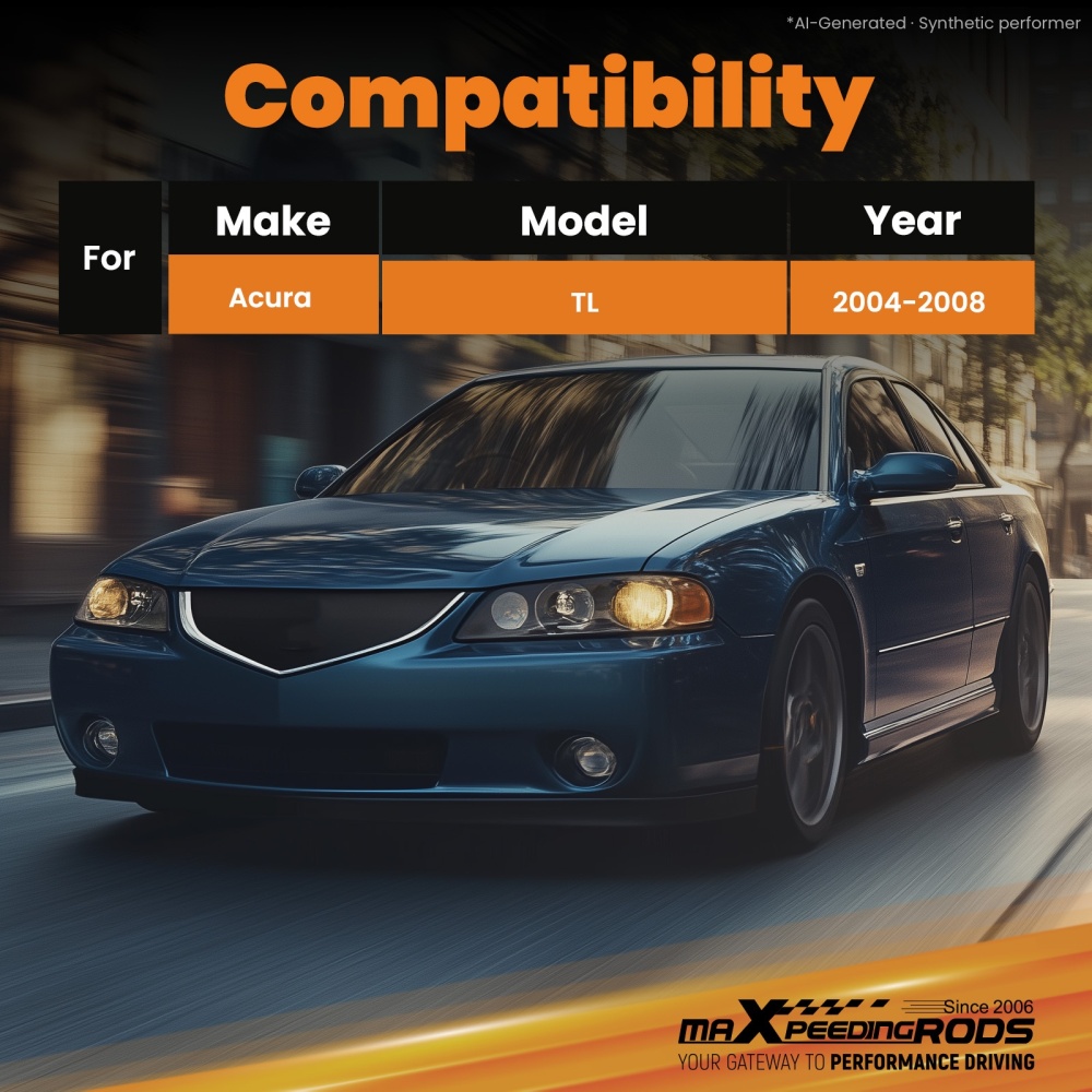 Rear Camber Arms Kit compatible for Acura TL 2004-2008 Left Right Poly Bushing Zerk Fitting