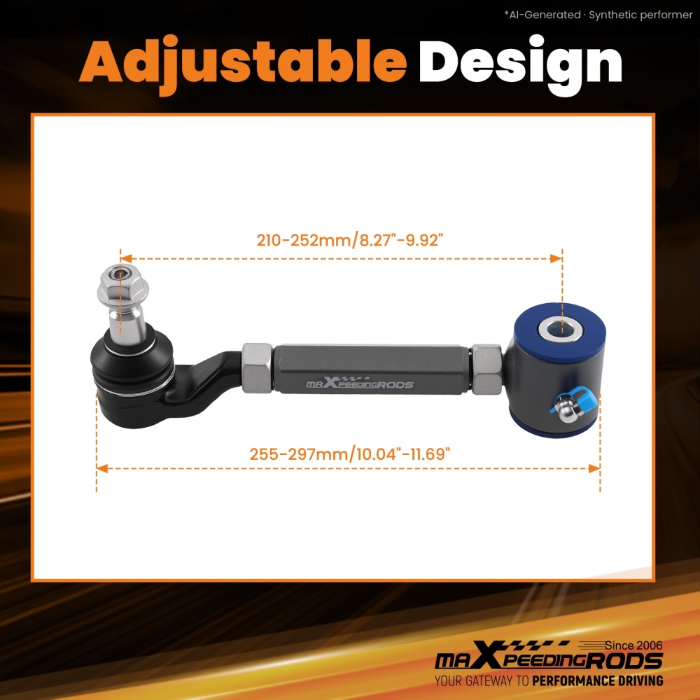 Rear Camber Arms Kit compatible for Acura TL 2004-2008 Left Right Poly Bushing Zerk Fitting