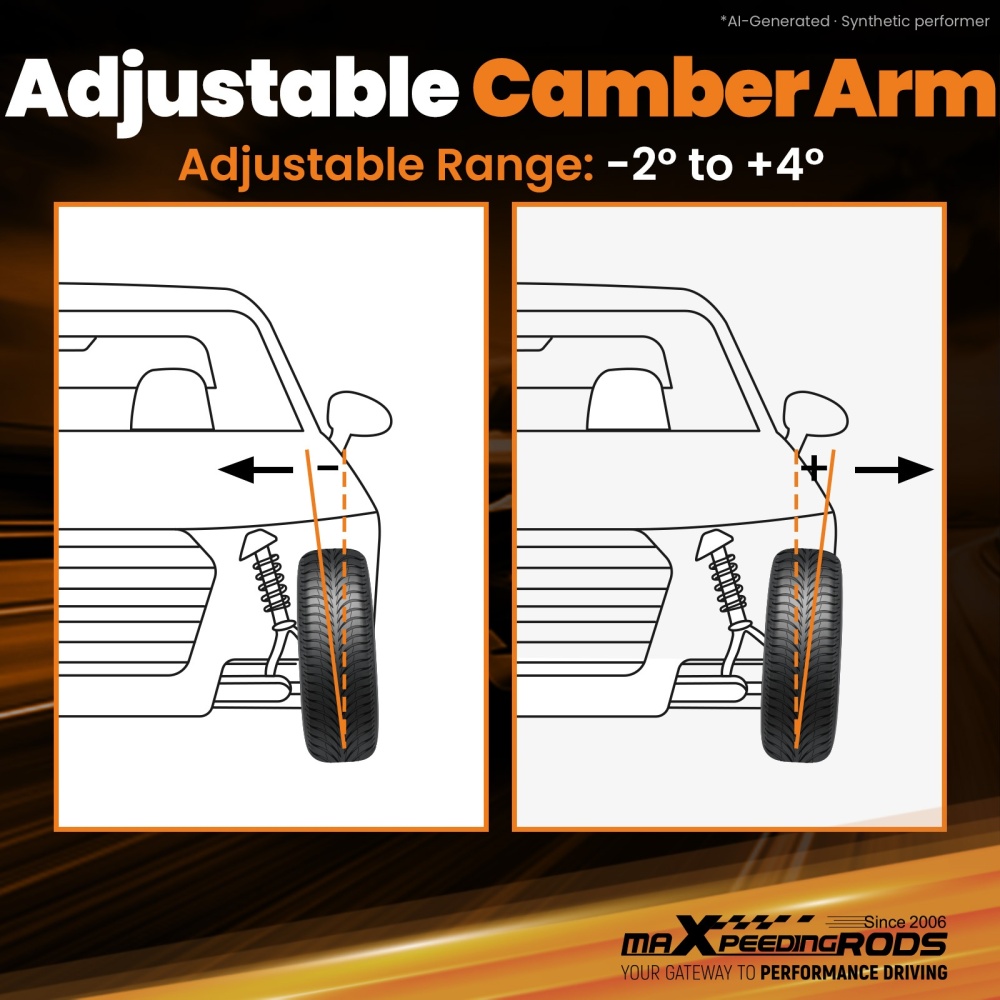 2pcs Rear Upper Adjustable Camber Control Arm Kit compatible for Honda CRV CR-V 2002-2006
