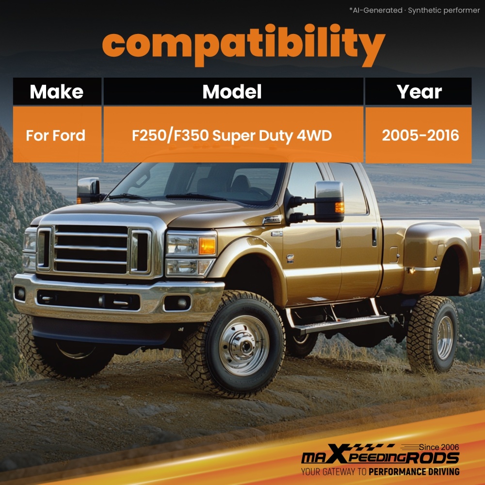 Radius Arm Drop 1-5 Extension Bracket Kit compatible for Ford F350 compatible for Super Duty 2005-16