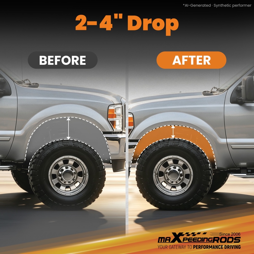 Radius Arm Drop 1-5 Extension Bracket Kit compatible for Ford F350 compatible for Super Duty 2005-16