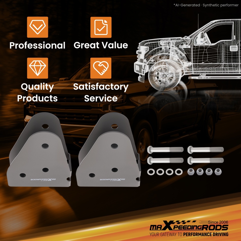 Radius Arm Drop 1-5 Extension Bracket Kit compatible for Ford F350 compatible for Super Duty 2005-16