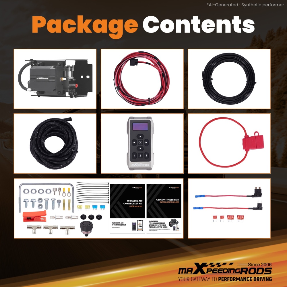 Wireless Universal Air Suspension Compressor Controller Kit compatible for Ford Toyota Van