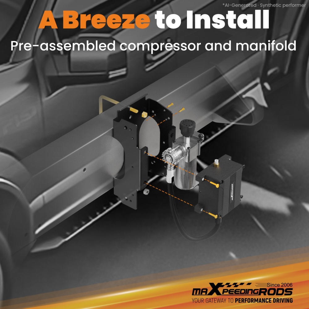 Wireless Universal Air Suspension Compressor Controller Kit compatible for Ford Toyota Van