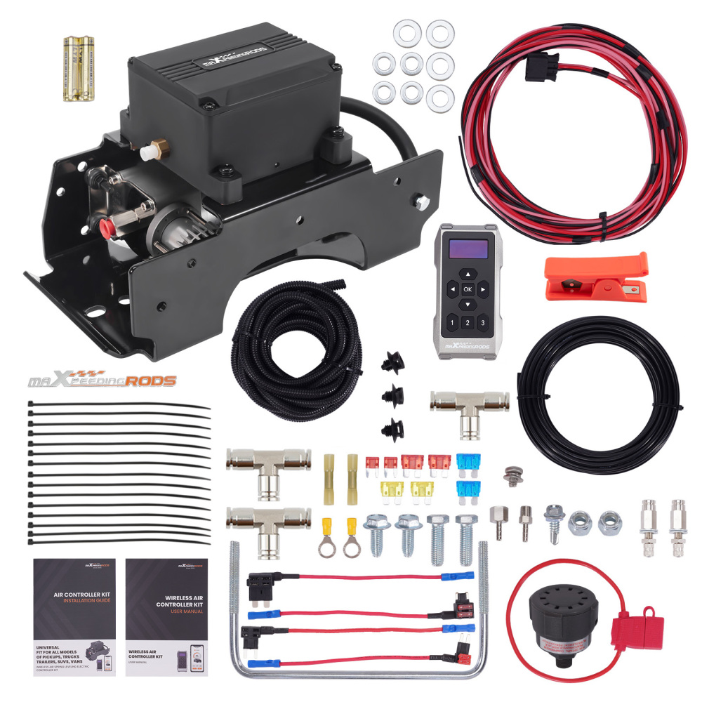 maXpeedingrods Wireless On Board Air Compressor System App and Remote Control 120 PSI Heavy Duty Air Compressor Kit for Trucks Pickups Trailers Vans