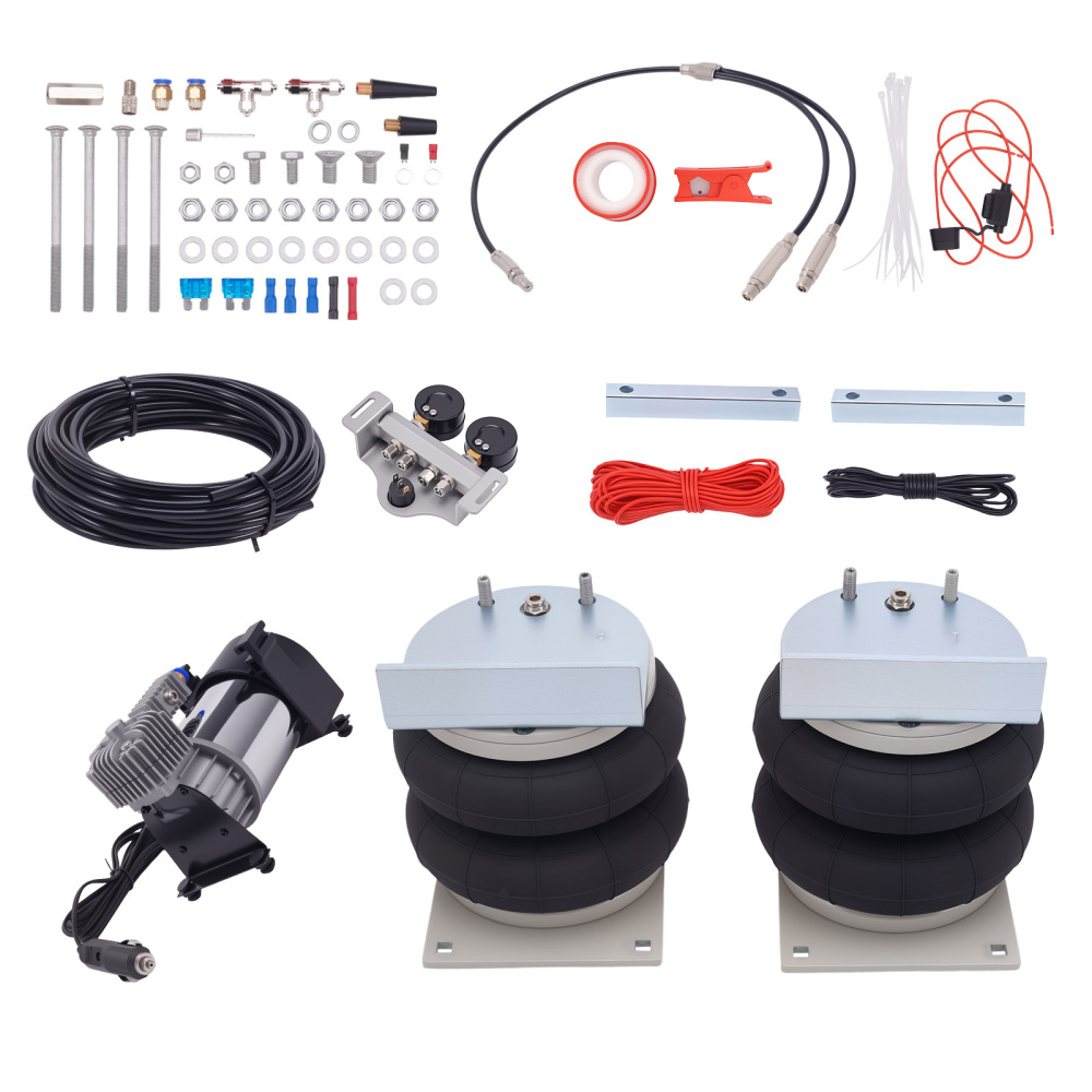 Air Suspension Kit W/ Compressor Dual Gauge compatible for Renault Master 2010-2024 4000KG