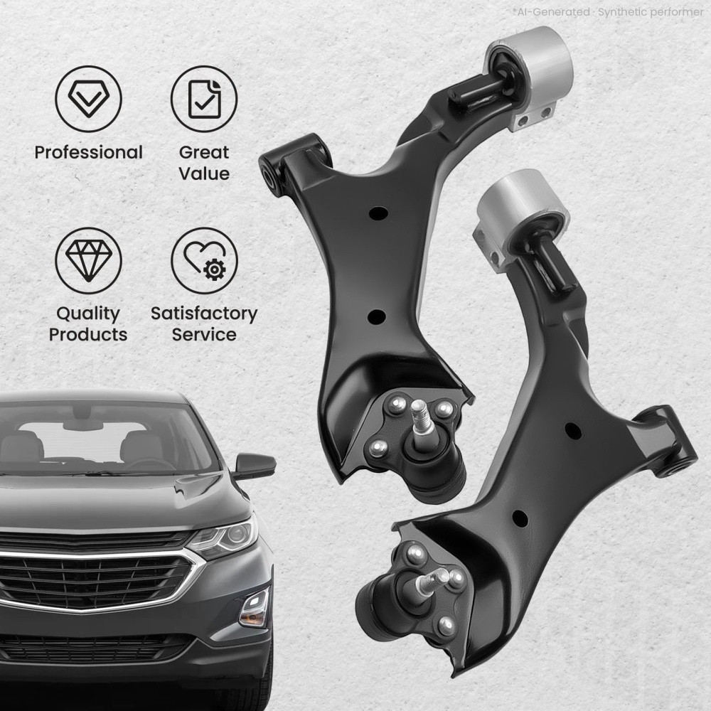 Front Shock Struts w/Control Arms LeftRight for 2010-17 compatible for Chevy Equinox Terrain